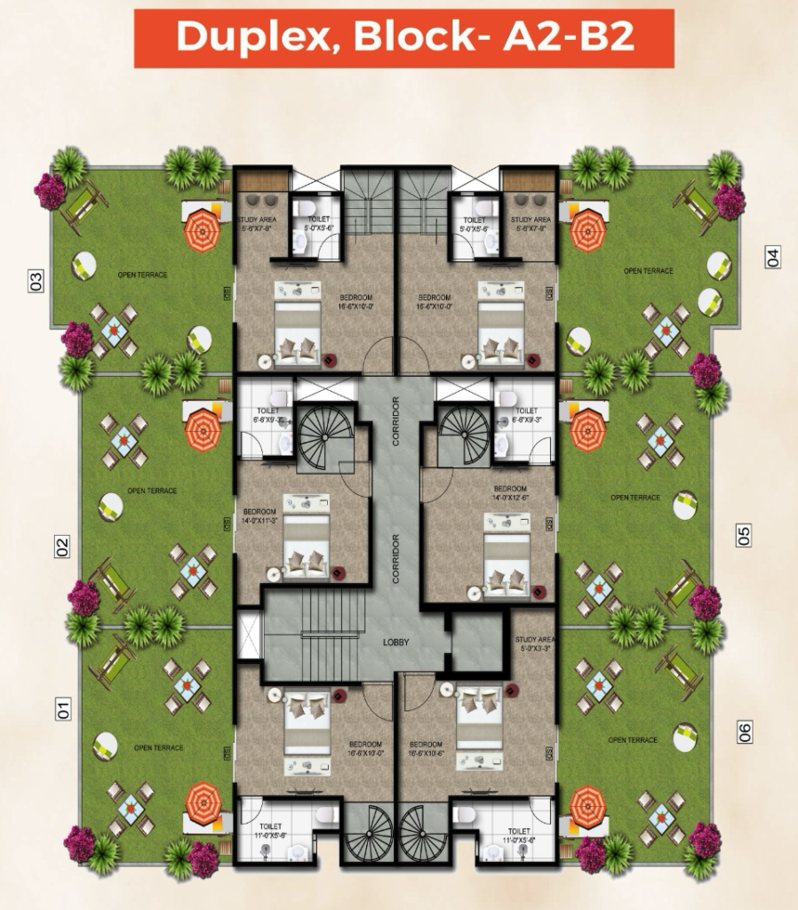 Twin Chalet Floor Plan